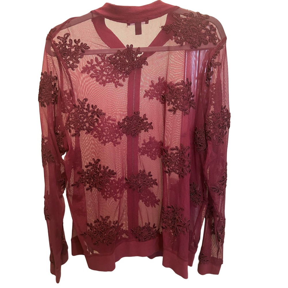 Torrid size 2 Sheer Wine dressy jacket cover up
